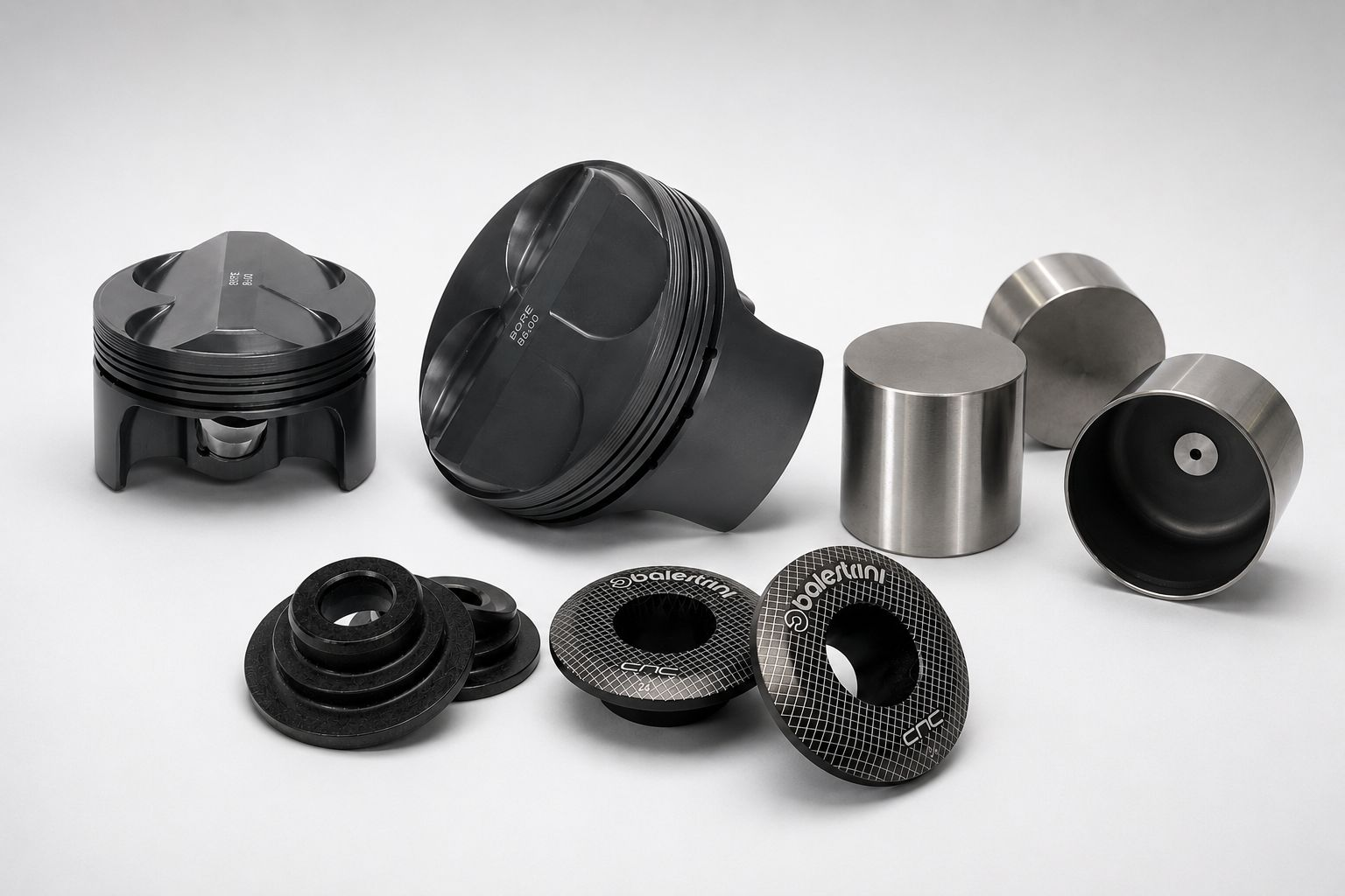Componentes de motor de alta performance - Botadores, platillos y pistones